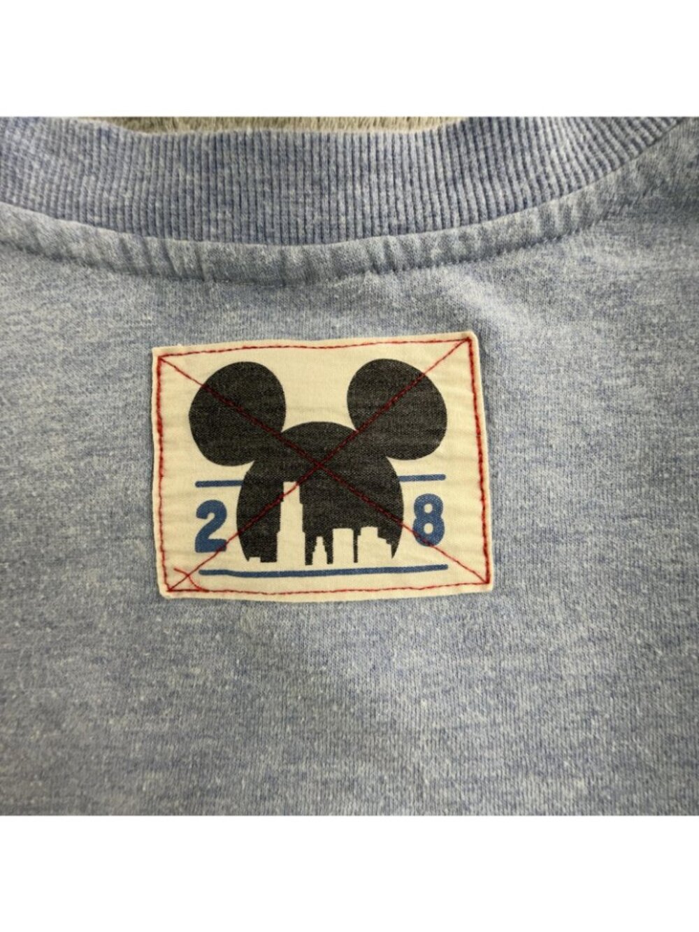 Vintage Disney Sweatshirt Mens Large Blue Float Squad Mickey Minnie Pluto Crew - Picture 7 of 16